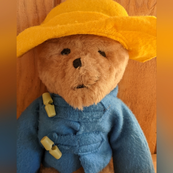 Vintage 1980s Eden Toys Paddington Bear Plush Baby Size w/ Original Blue Coat - Picture 8 of 9